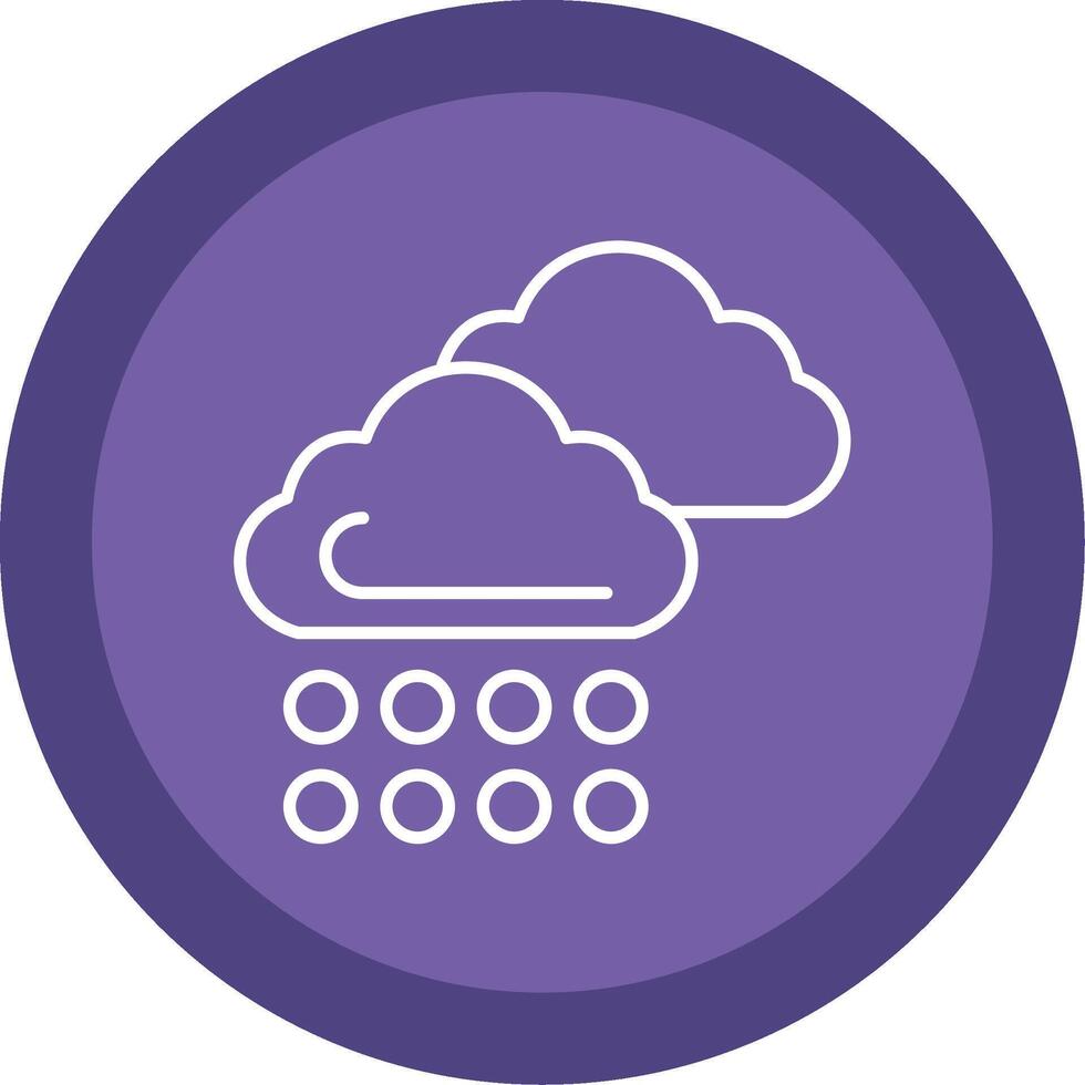 Cloud Line Multi Circle Icon vector
