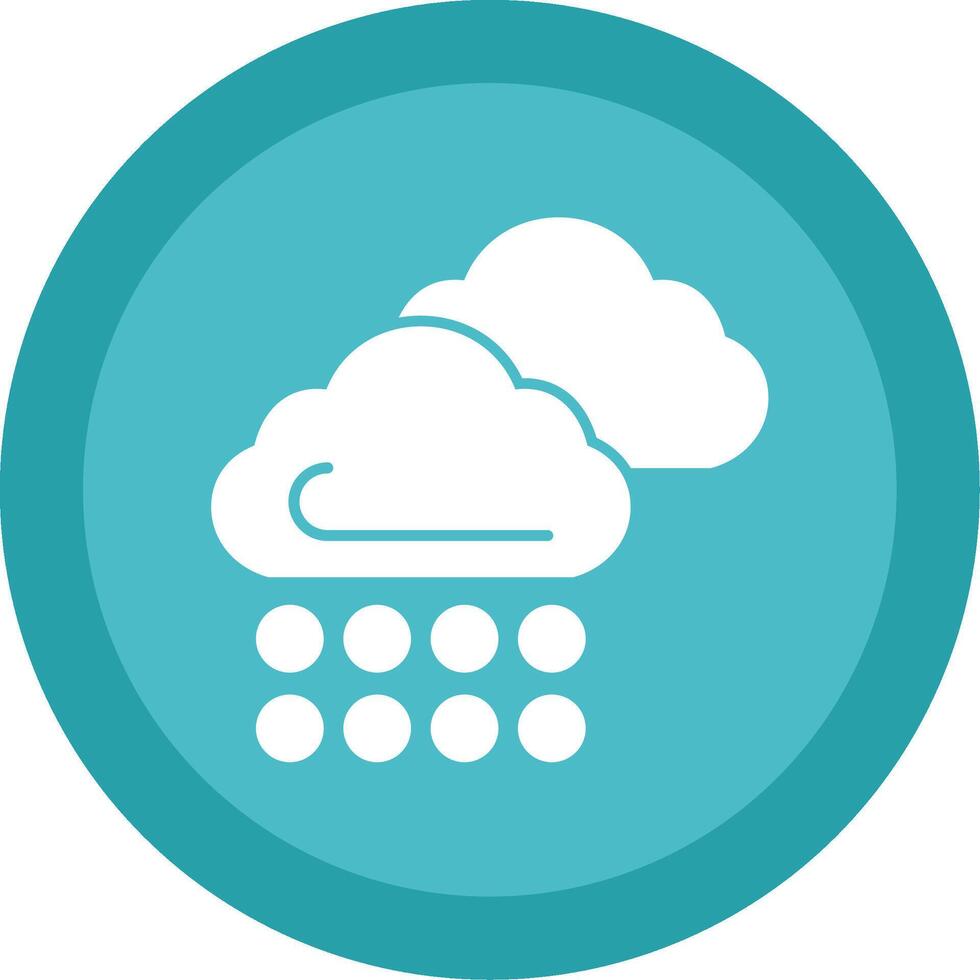 Cloud Glyph Multi Circle Icon vector