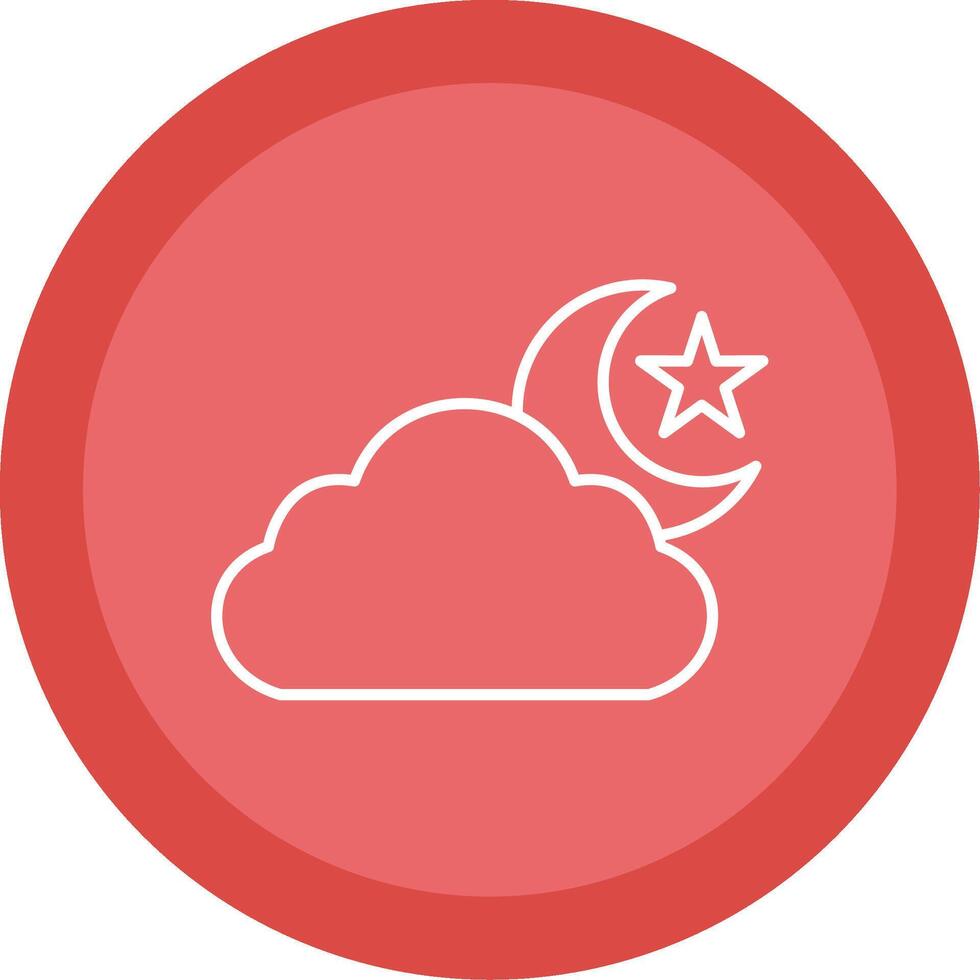 Cloud Line Multi Circle Icon vector