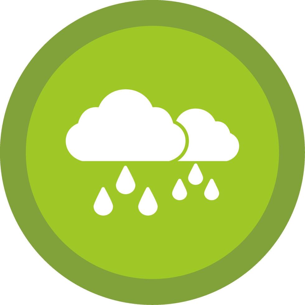 Rainy Glyph Multi Circle Icon vector