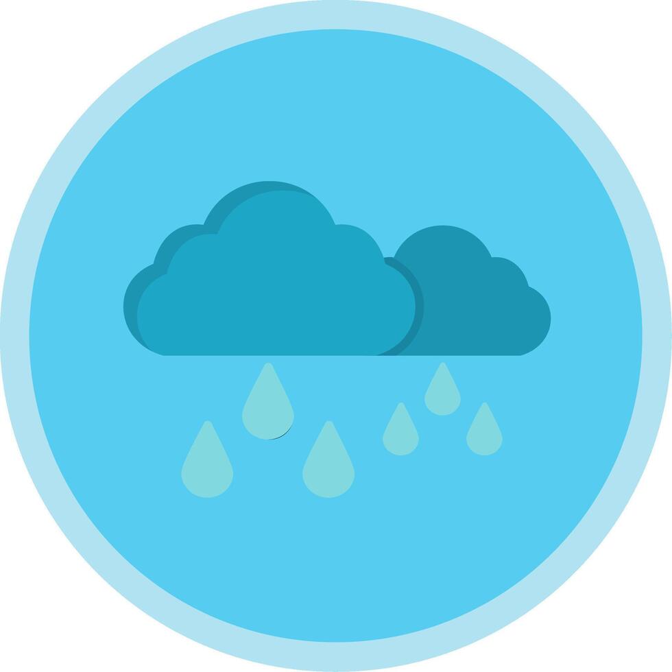 Rainy Flat Multi Circle Icon vector