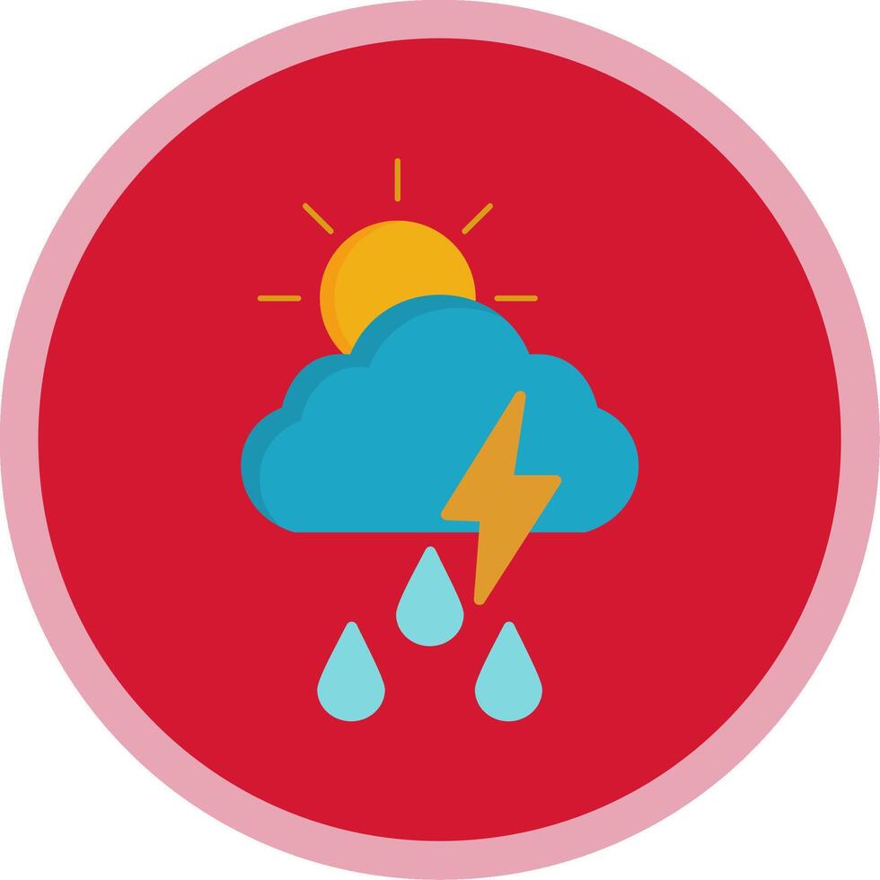 Storm Flat Multi Circle Icon vector