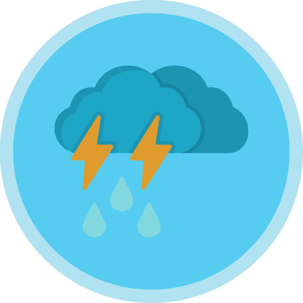 Storm Flat Multi Circle Icon vector