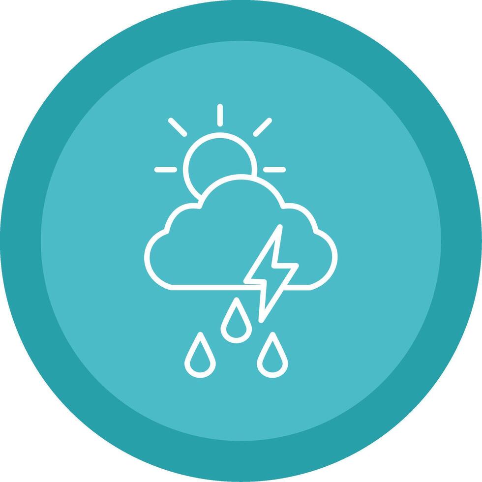 Storm Line Multi Circle Icon vector