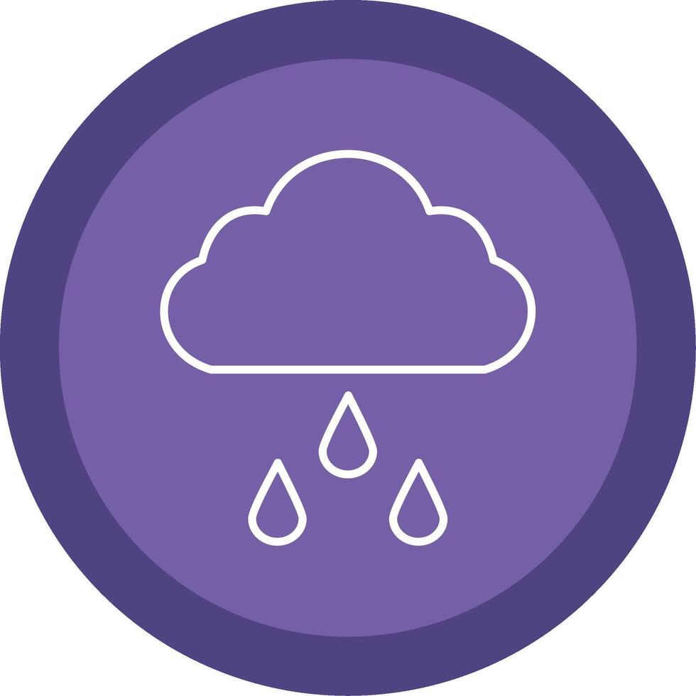 Rainy Line Multi Circle Icon vector