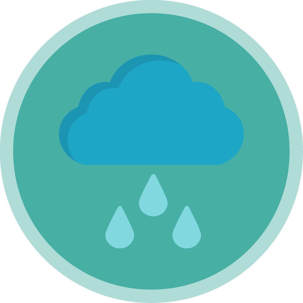 Rainy Flat Multi Circle Icon vector