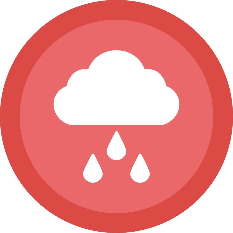 Rainy Glyph Multi Circle Icon vector