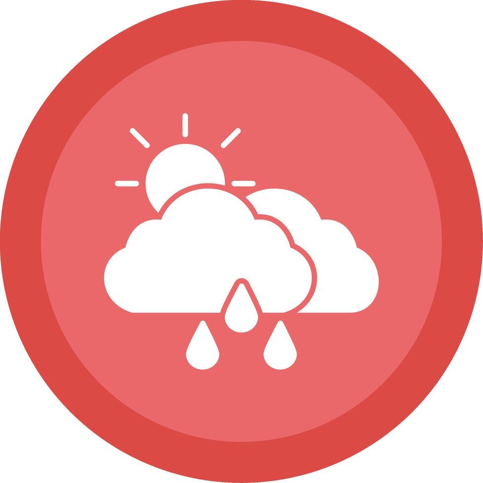 Cloudy Glyph Multi Circle Icon vector