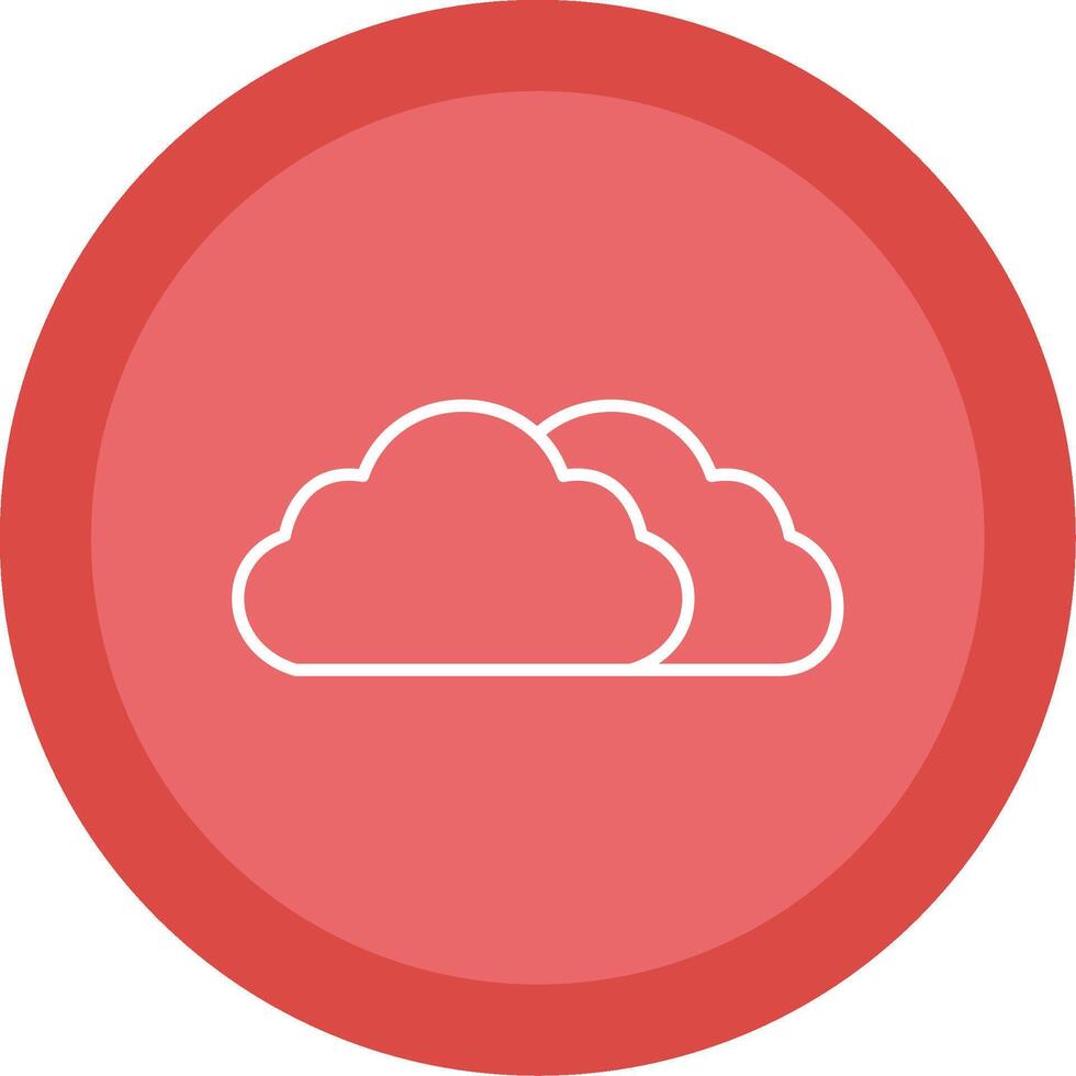 Cloud Line Multi Circle Icon vector