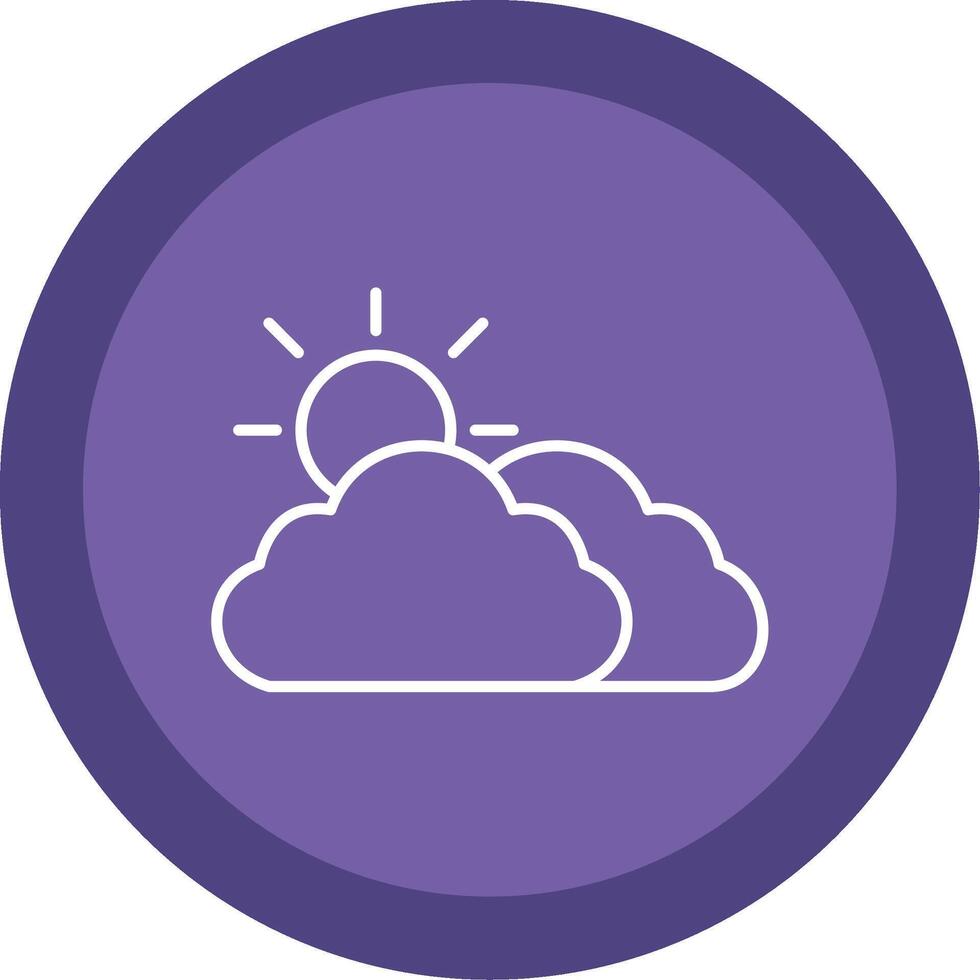 Cloudy Line Multi Circle Icon vector