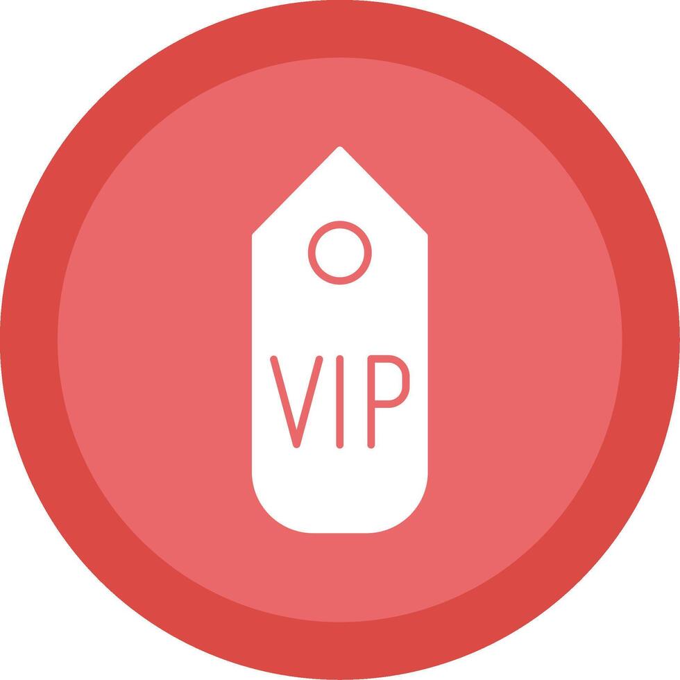 Vip pass Glyph Multi Circle Icon vector