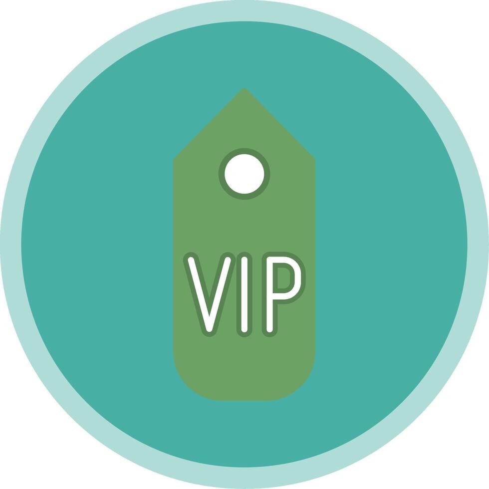 VIP pasar plano multi circulo icono vector