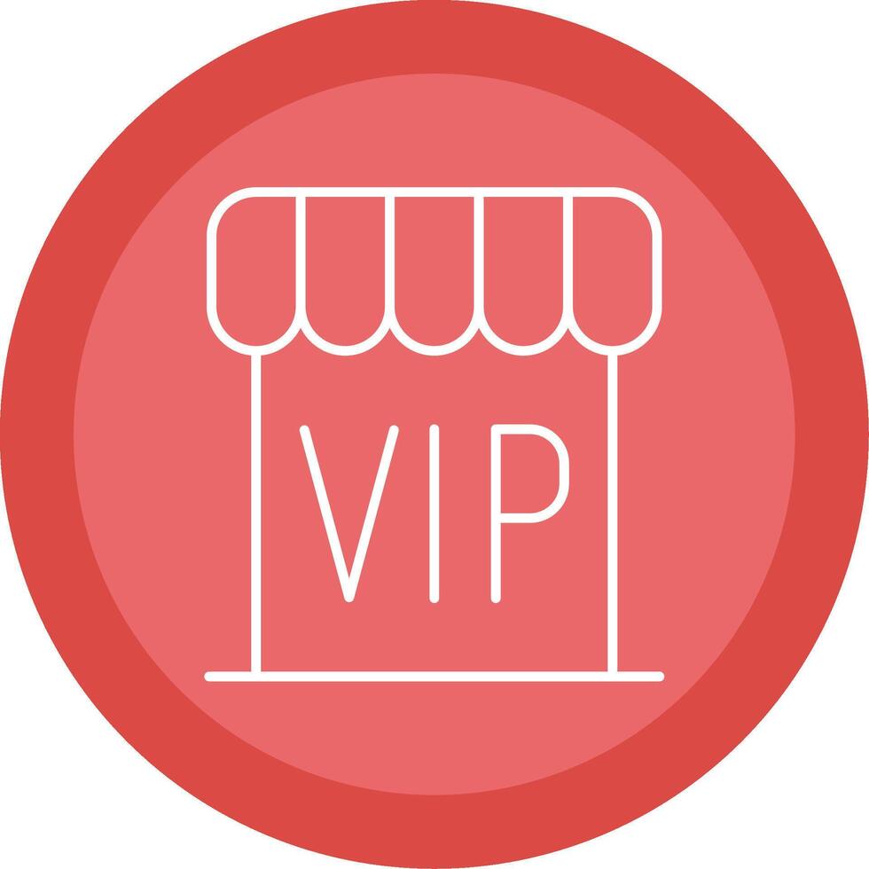 VIP línea multi circulo icono vector