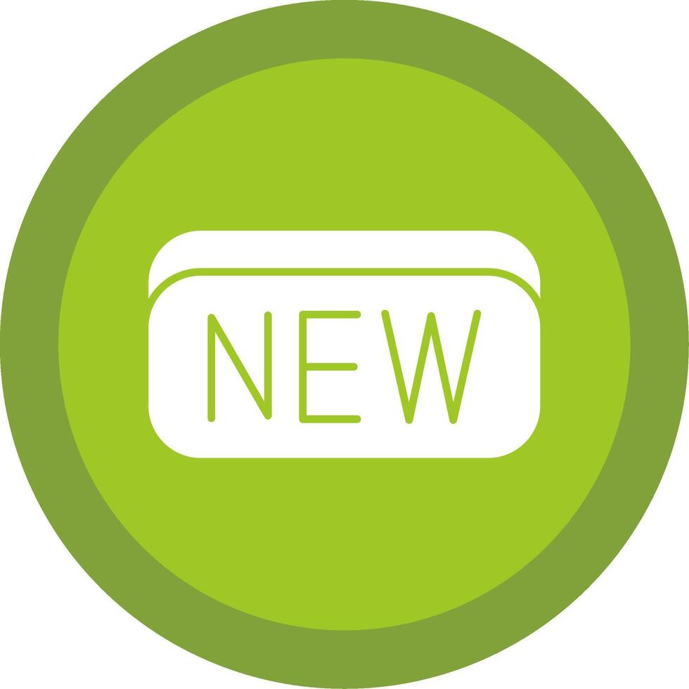 New Card Glyph Multi Circle Icon vector