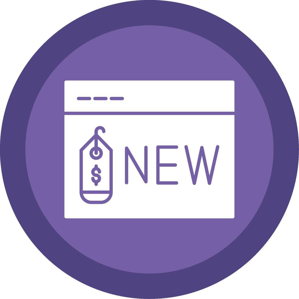 New Item Glyph Multi Circle Icon vector