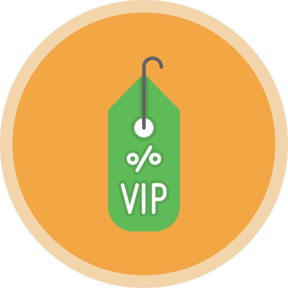 Vip Flat Multi Circle Icon vector