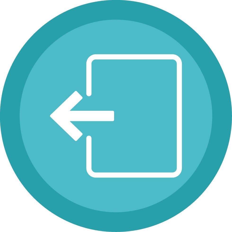 Exit Door Glyph Multi Circle Icon vector