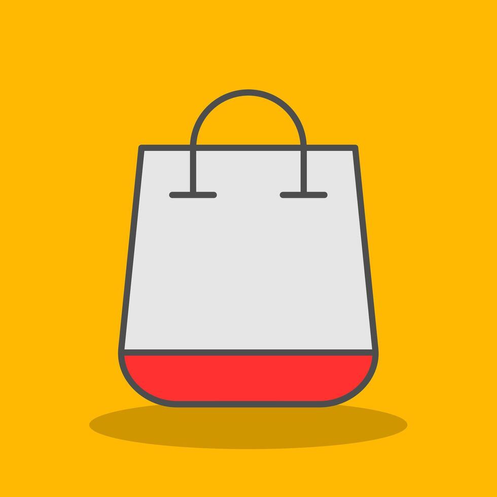 Shopping Bag Filled Shadow Icon vector