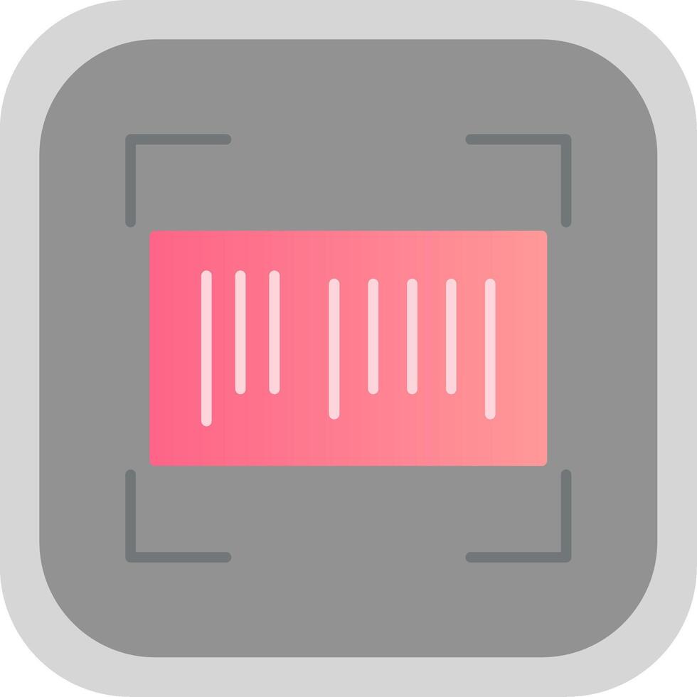 Barcode Flat Round Corner Icon vector