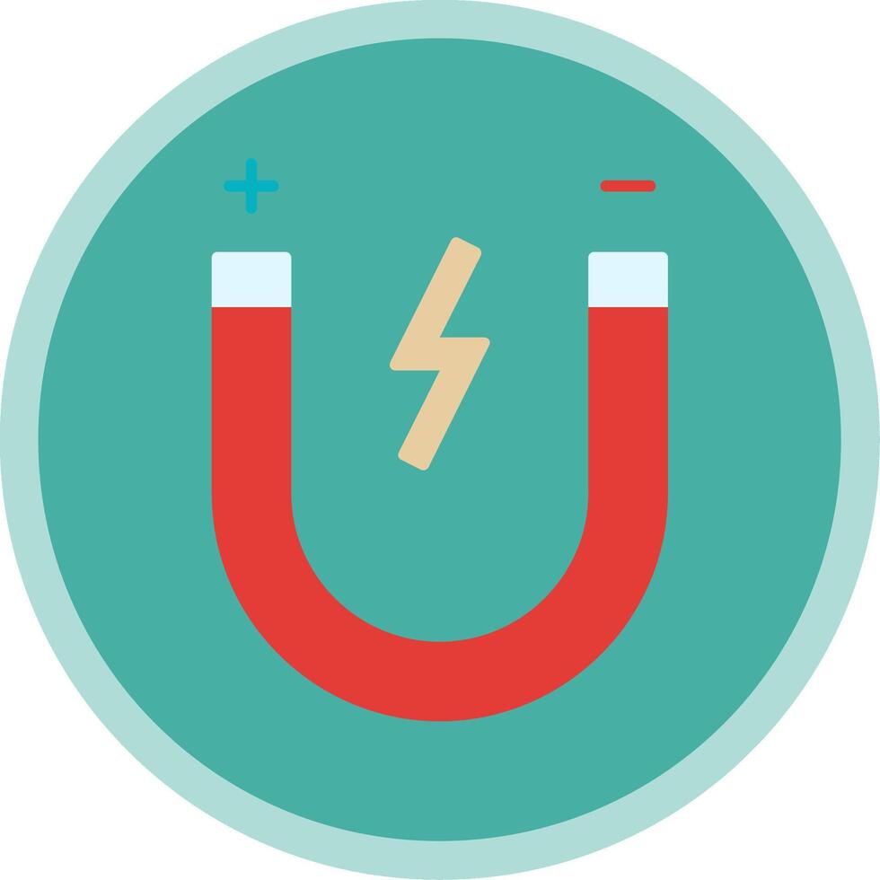 Magnet Flat Multi Circle Icon vector
