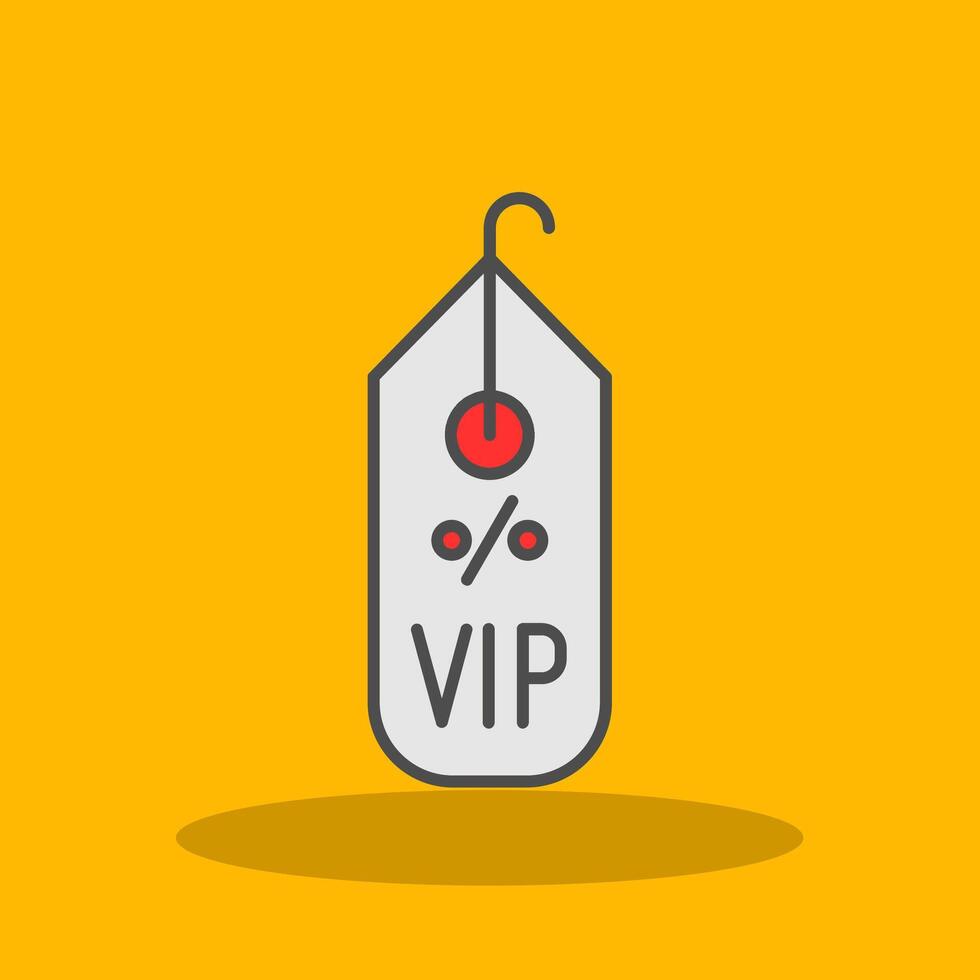 Vip Filled Shadow Icon vector