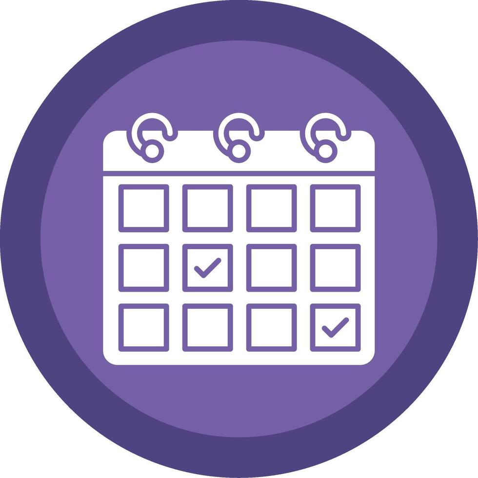 Appointment Request Glyph Multi Circle Icon vector