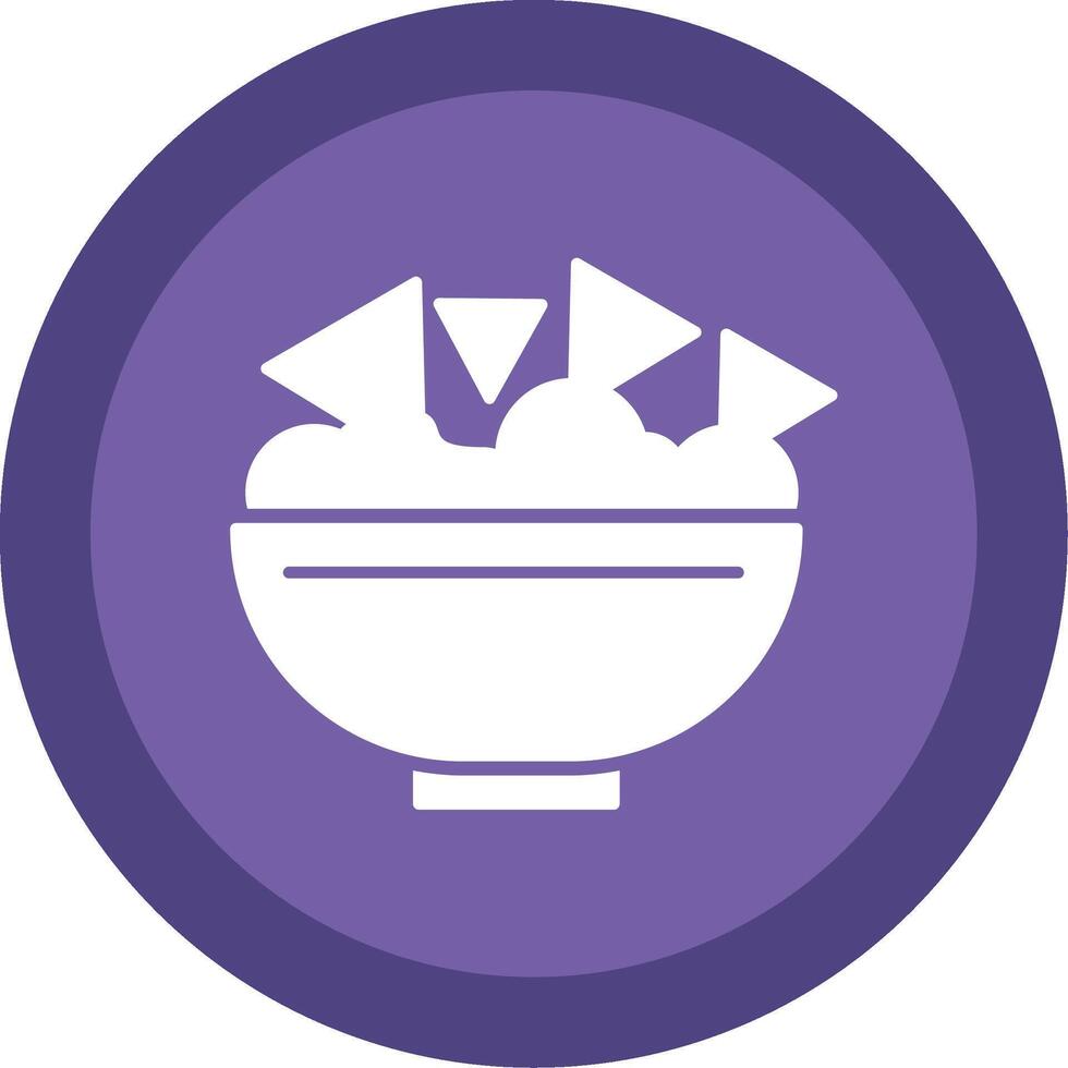 Nachos Glyph Multi Circle Icon vector