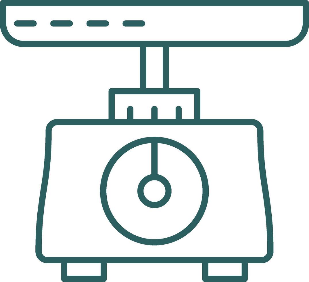 Weighing Scale Line Gradient Round Corner Icon vector