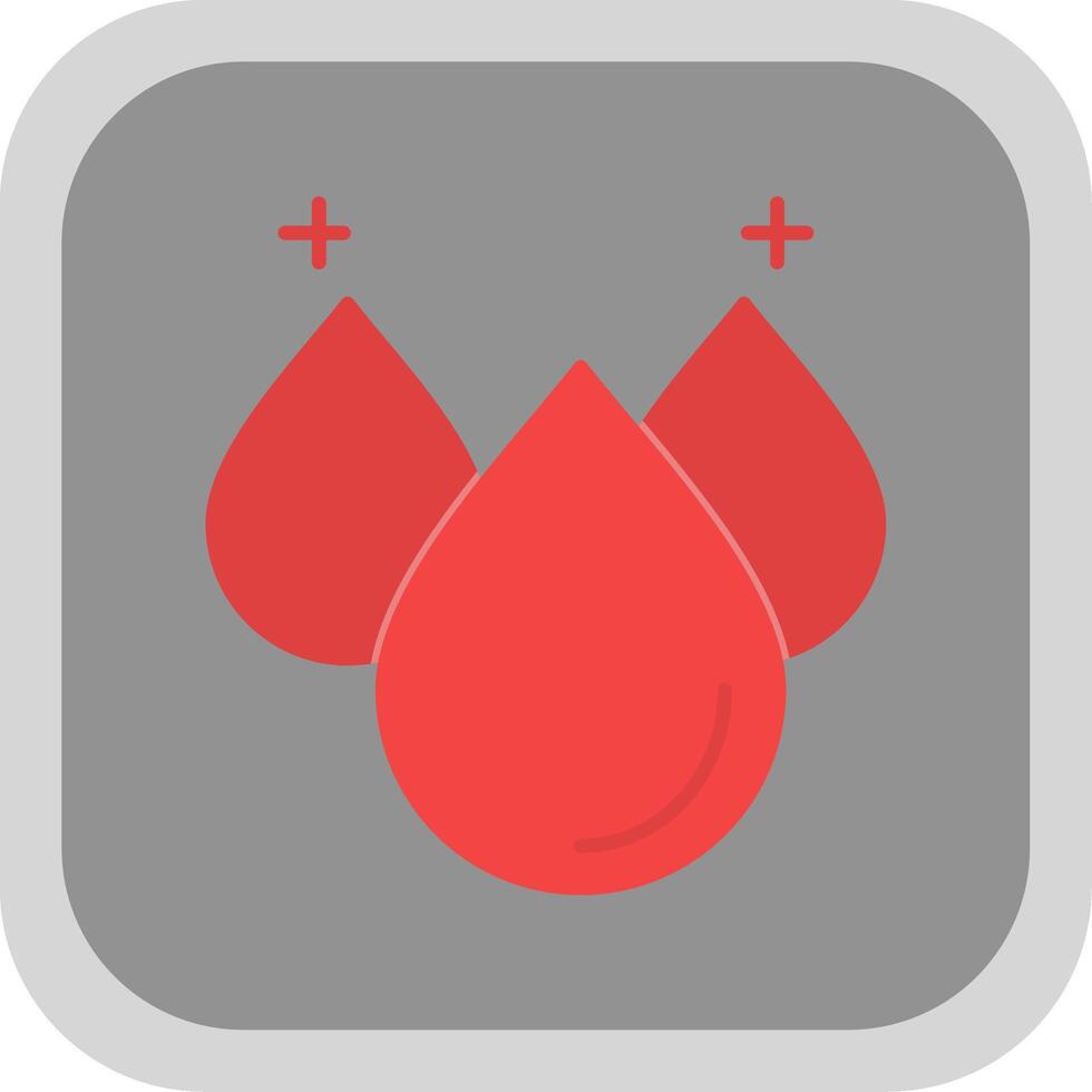 Blood Flat Round Corner Icon vector