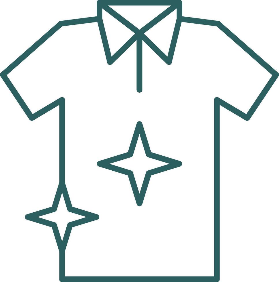 T Shirt Line Gradient Round Corner Icon vector