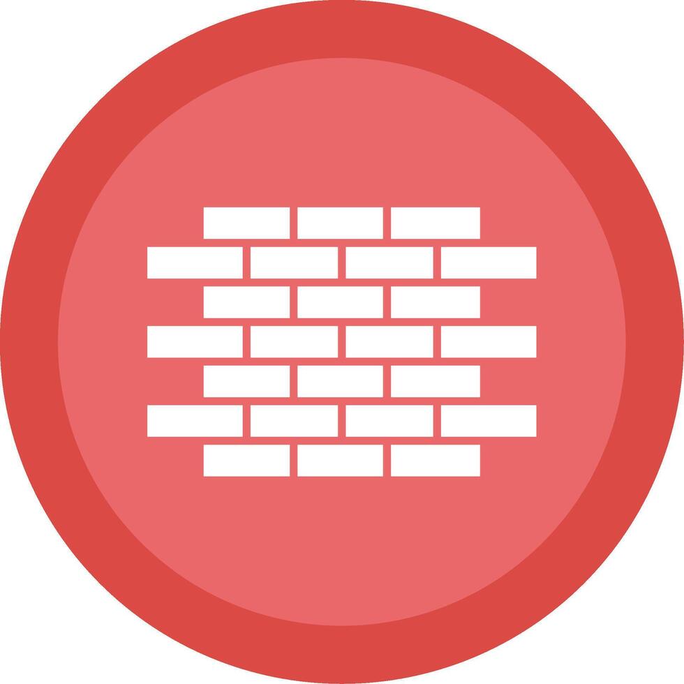 Brick Wall Glyph Multi Circle Icon vector