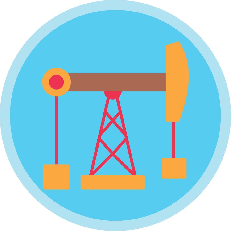 fósil combustible plano multi circulo icono vector