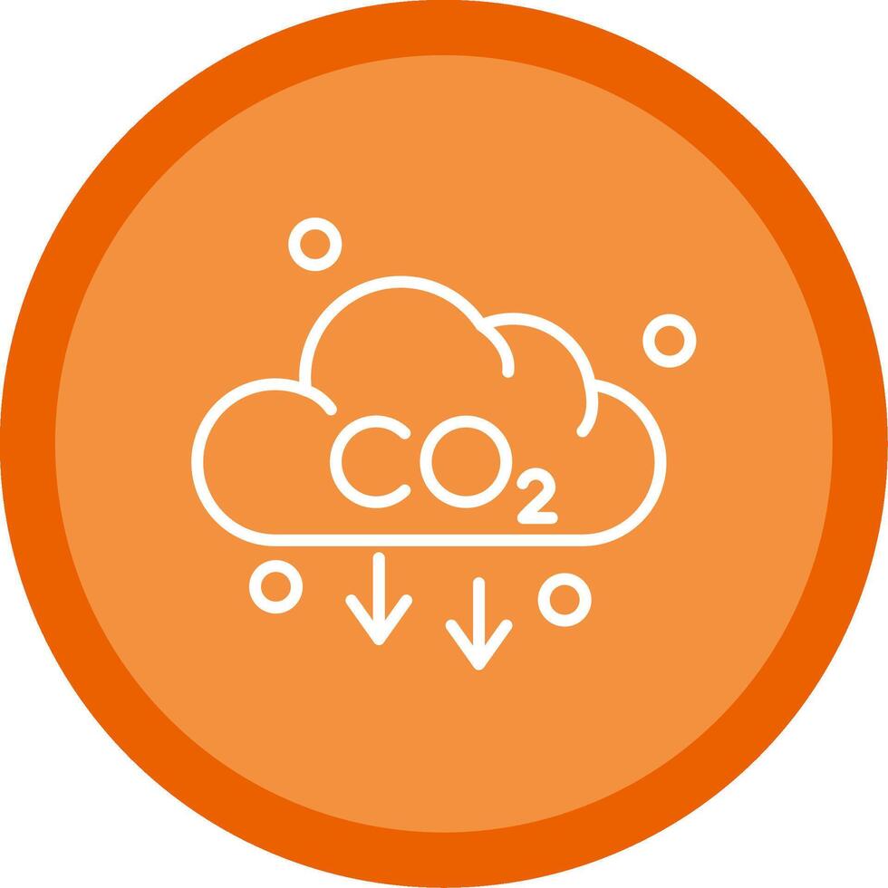 Co2 Line Multi Circle Icon vector