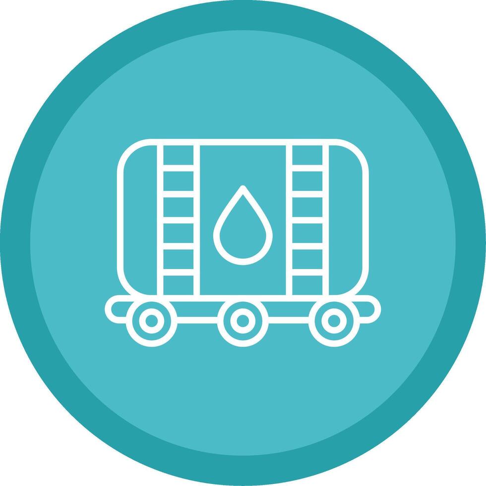 Oil Tank Line Multi Circle Icon vector