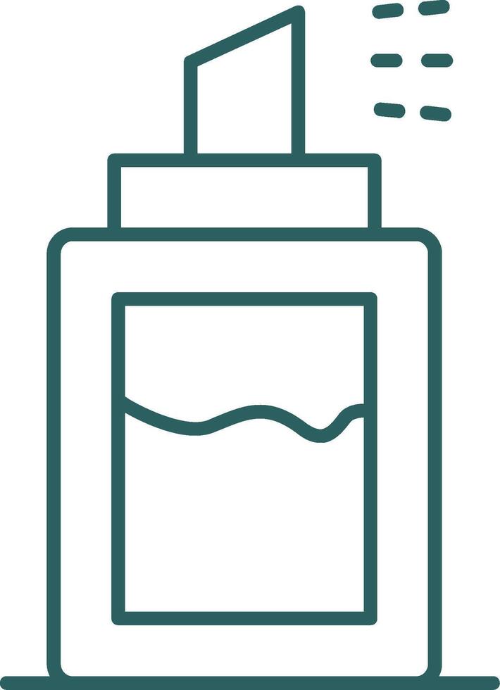 Deodorant Line Gradient Round Corner Icon vector