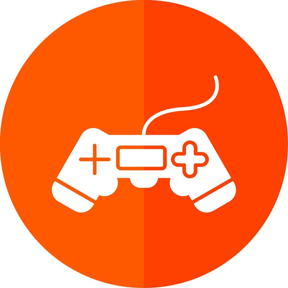 Game Glyph Red Circle Icon vector