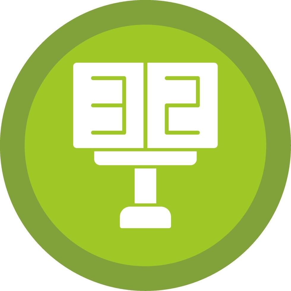 Scoreboard Glyph Multi Circle Icon vector