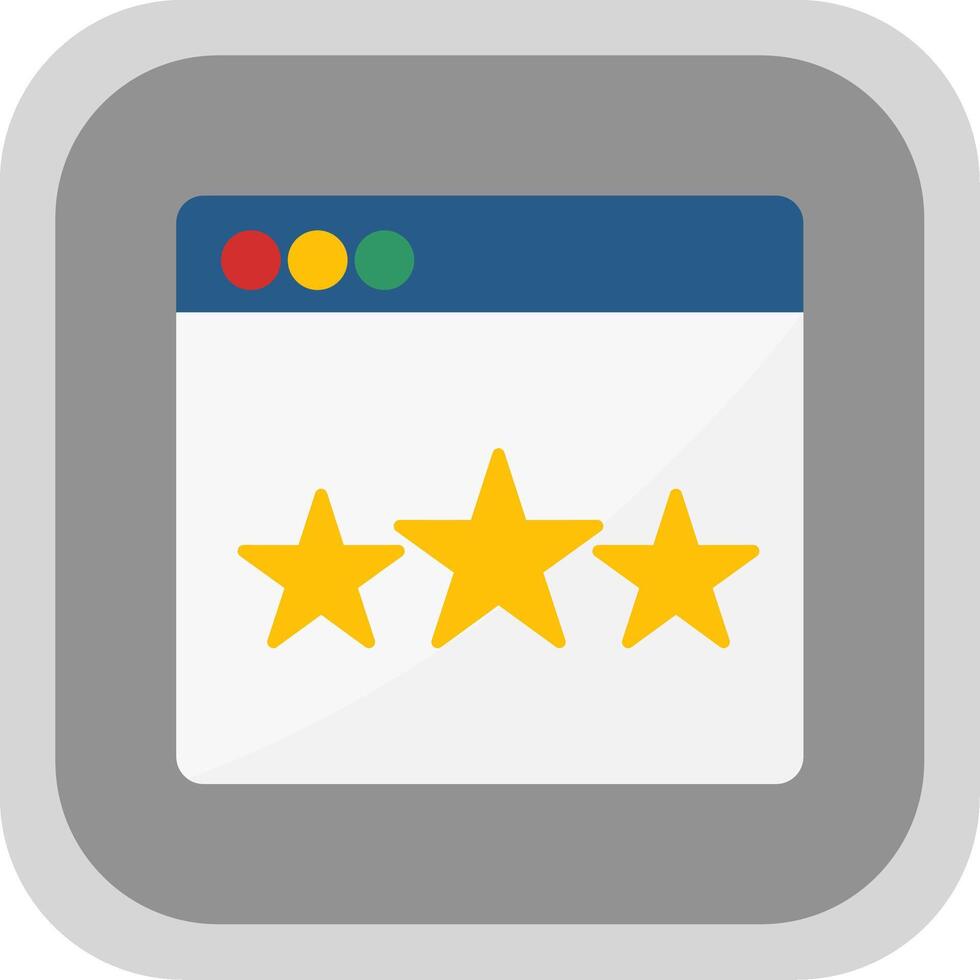 Web Rating Flat Round Corner Icon vector