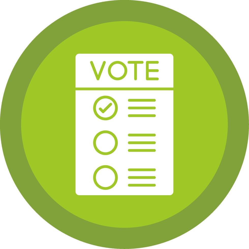 Number of vote Glyph Multi Circle Icon vector