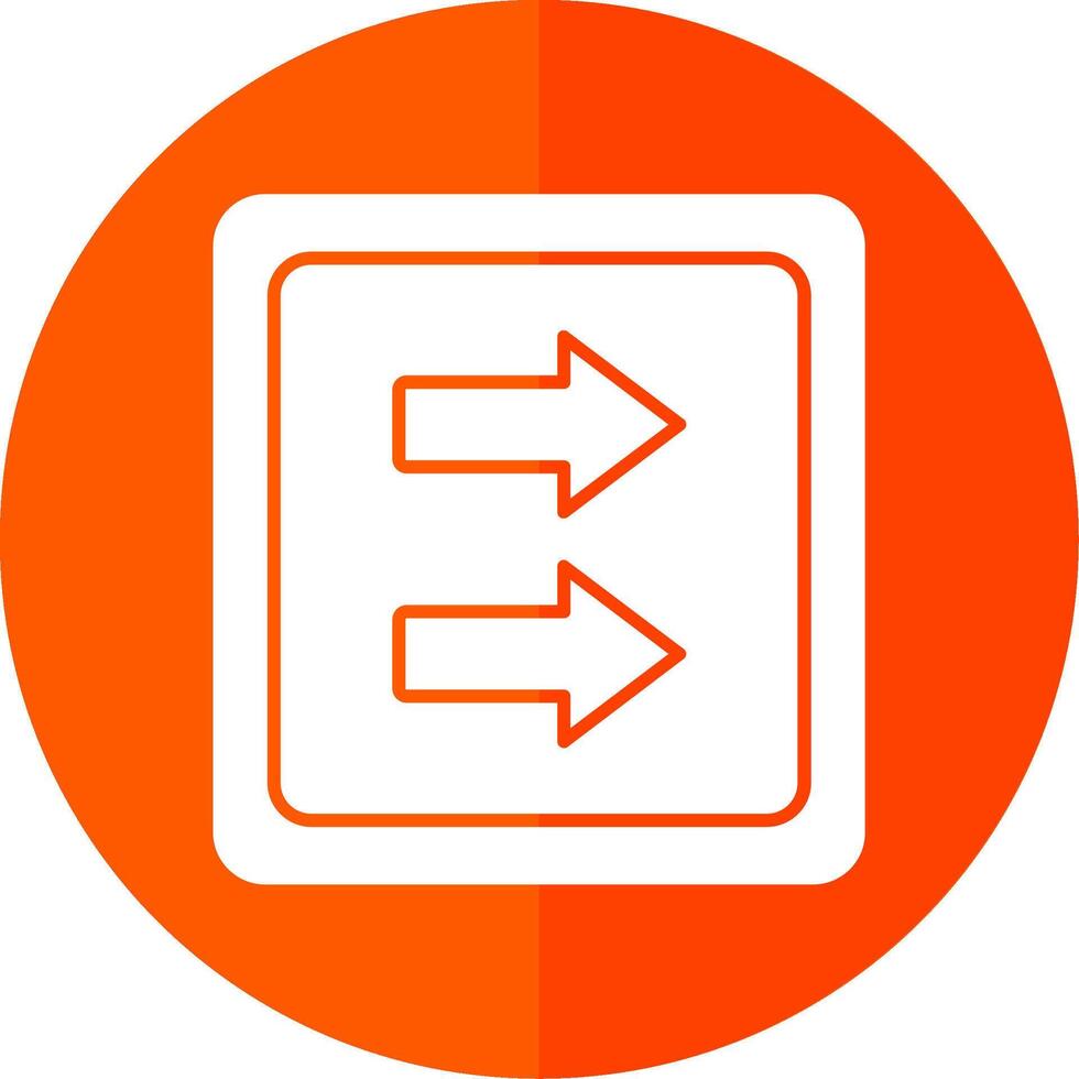 Fast Forward Glyph Red Circle Icon vector