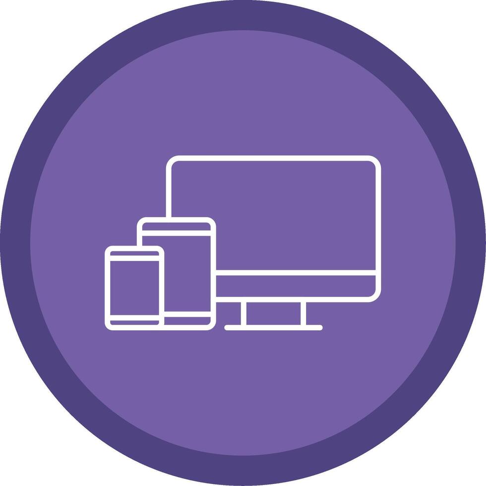 Responsive Design Line Multi Circle Icon vector