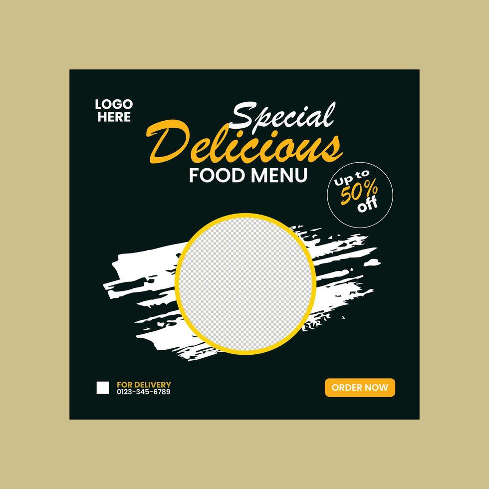 food social media post vector