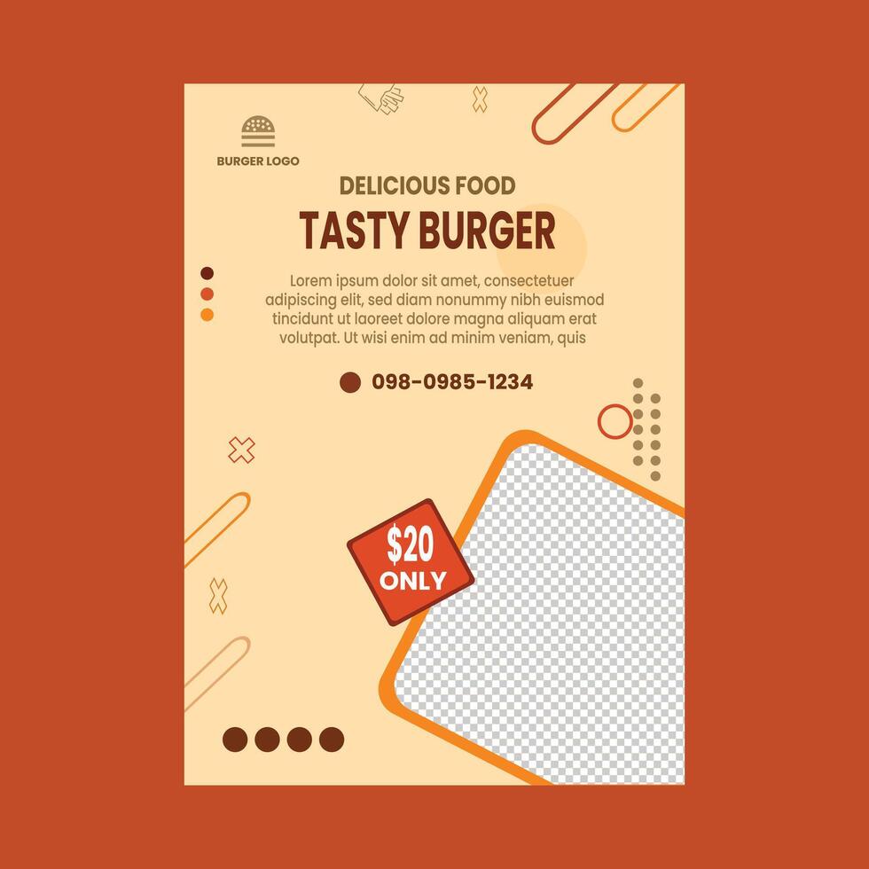 food flyer design vector