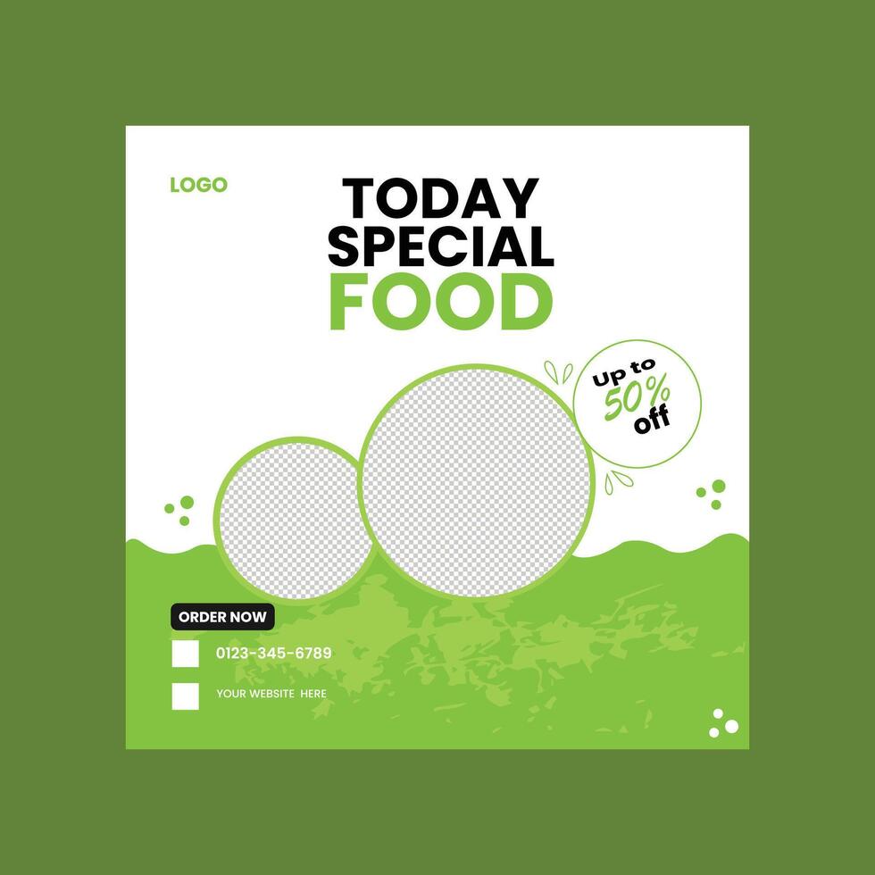 food social media post vector