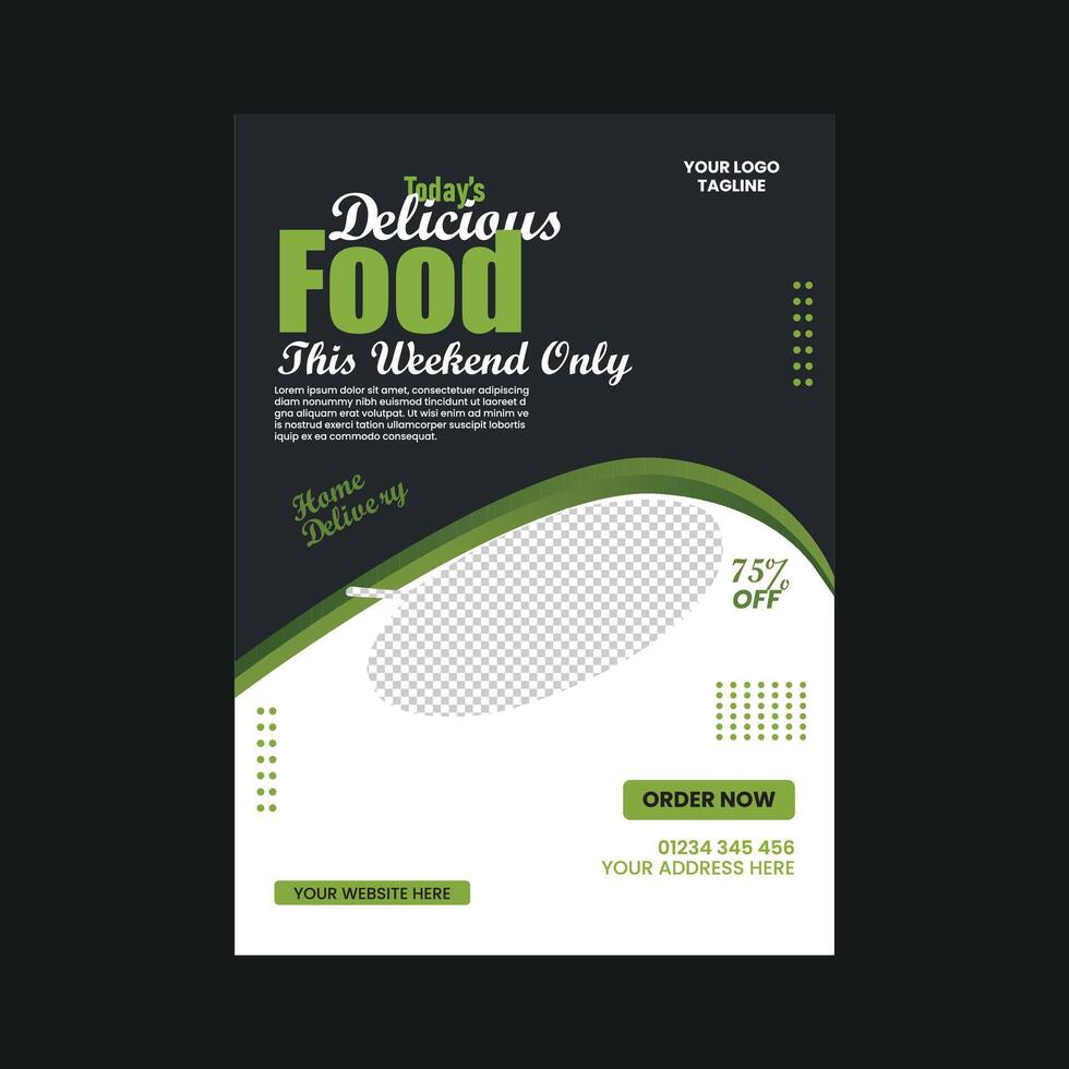 food flyer design vector