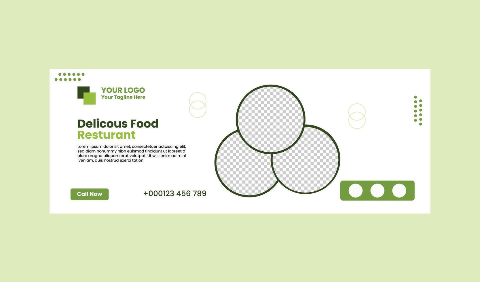 diseño de banner web de alimentos vector