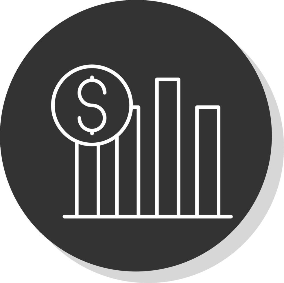 Sales Line Grey Circle Icon vector