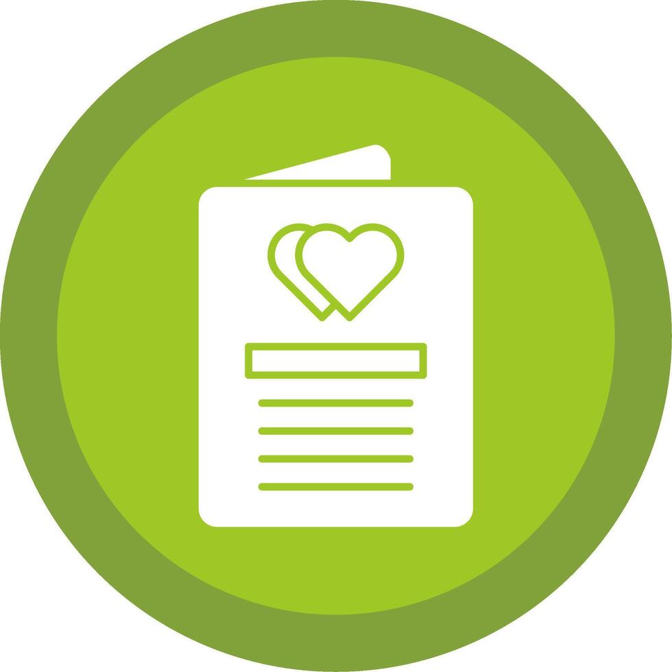 Wedding Invitation Glyph Multi Circle Icon vector