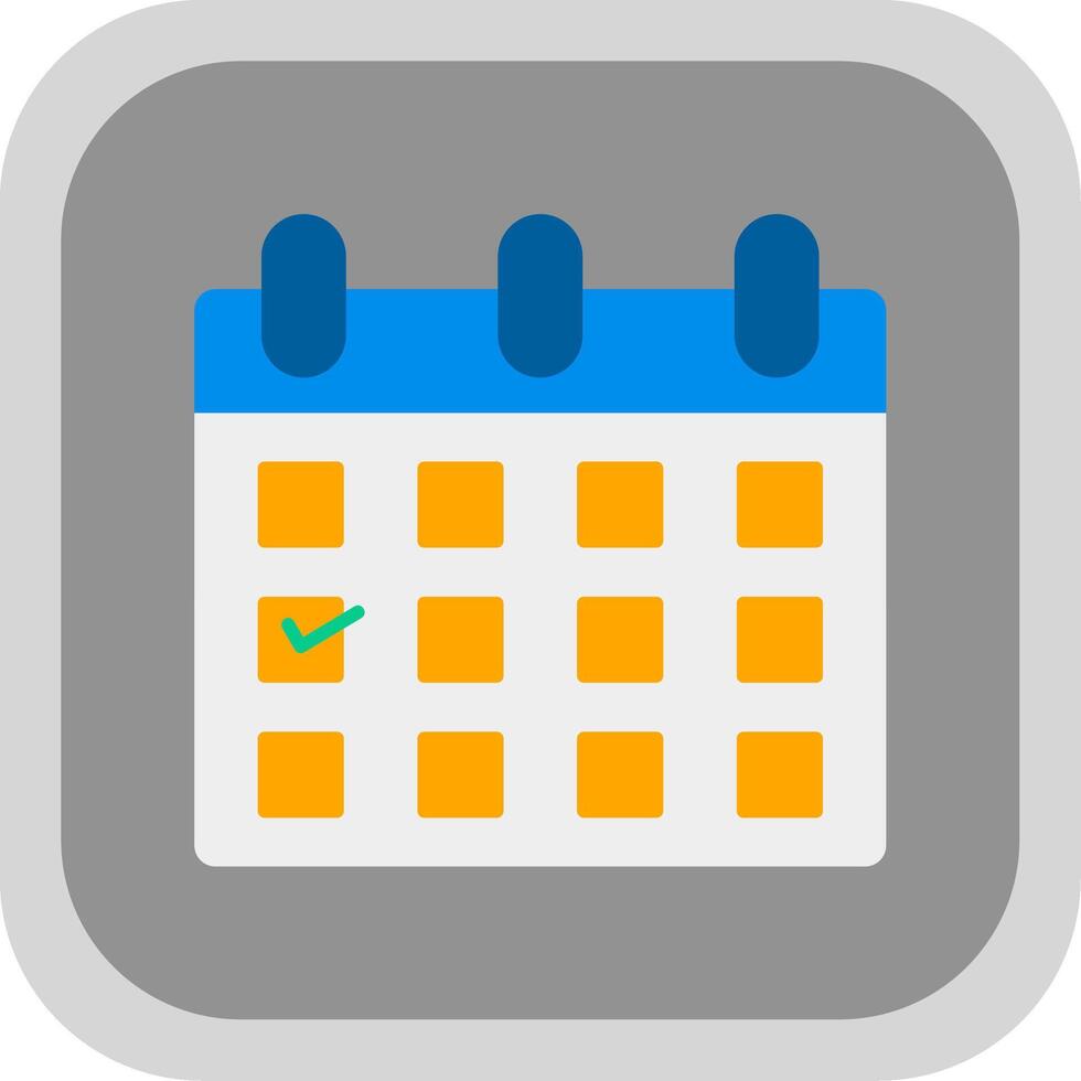 Correct Flat Round Corner Icon vector