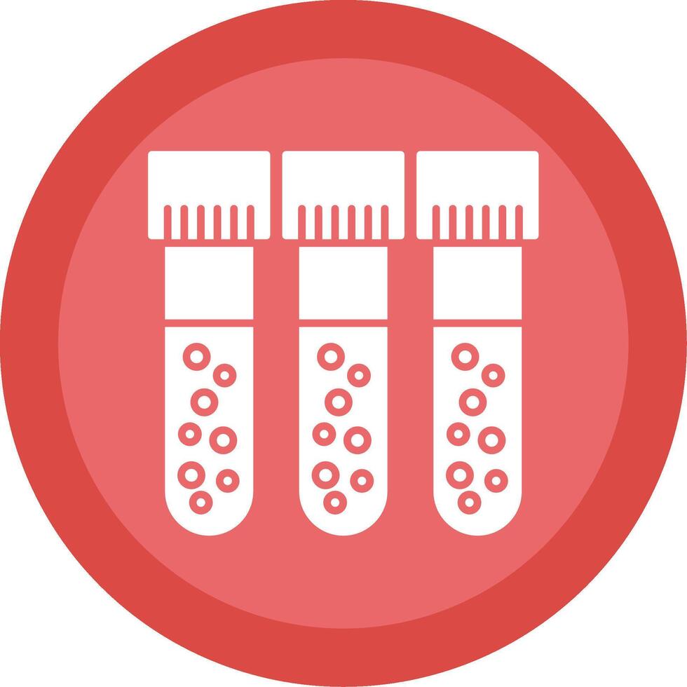 Blood Test Glyph Multi Circle Icon vector